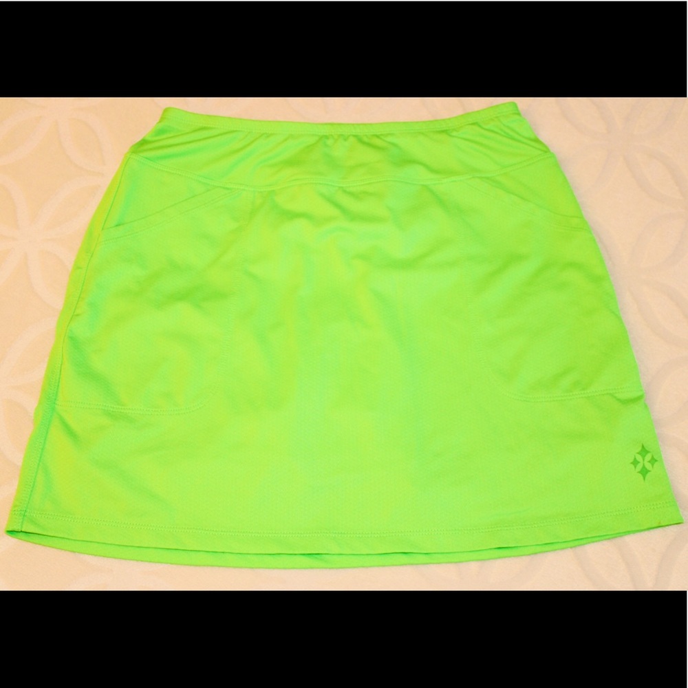 JoFit Solid Neón Green Golf Skort Size M